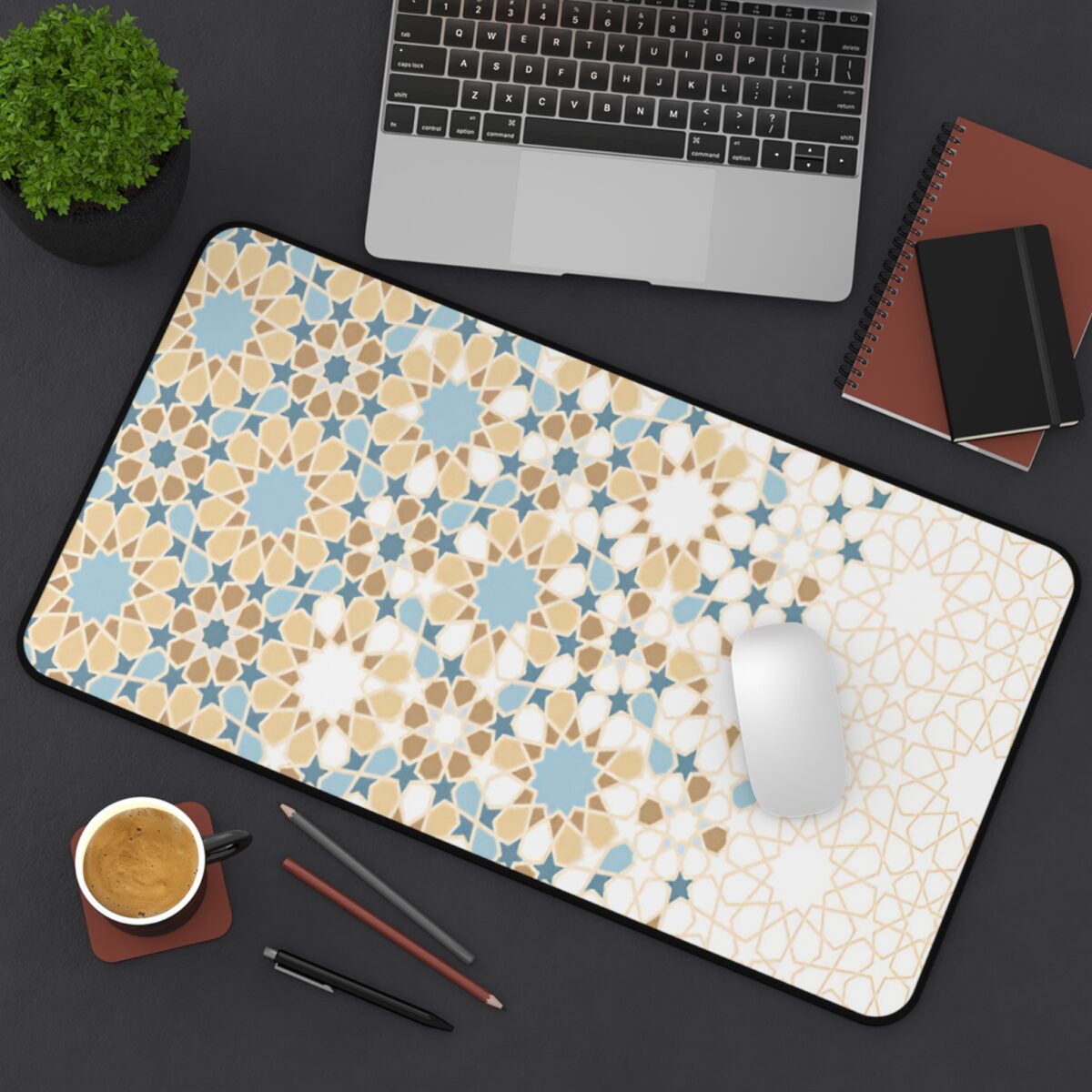 Geometric pattern desk mat